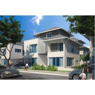 13.5x13.5m Drawing of 2-storey House Design with 1 Luxurious Japanese Roof. Printing A3 Paper, 3D co