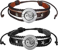 Leather Bracelet Partner Bracelet BFF Bracelets Friendship Bracelet for 2 Bangle Leather Bracelet Co