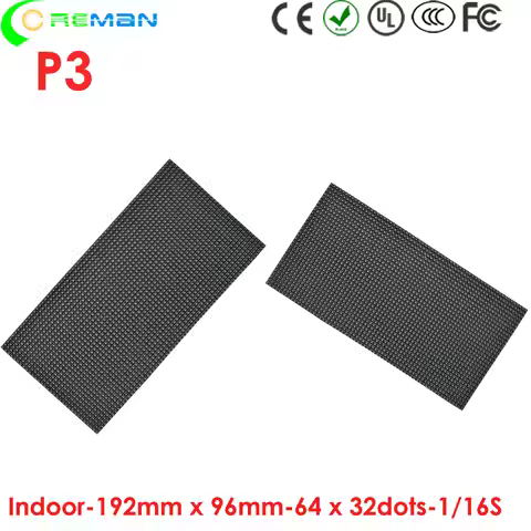 Indoor led module pixel pitch 3mm 96mmx192mm 32x64 LED display module dot matrix p3 p2 p4 p5 p1.9 p2
