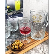 (FREESIABOX) SET COMBO 4pcs goblet diamond & jug