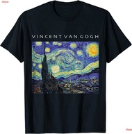 【The North FaceEE】dope ฟินเซนต์ ฟัน โคค ศิลปะ จิตรกรรม เสื้อยืดพิมลาย Vincent Van Gogh Starry Night 