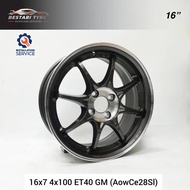 【Installation Available】AOWCE28SL 16INCH 16X7 4X100 ET40 GM READY STOCK SPORT RIM