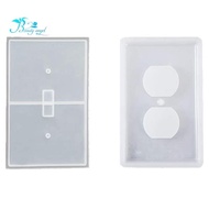 2 Pieces of Light Switch Cover Resin Mold, Switch Socket Panel Silicone Mold for Making DIY Craft, Socket Bottom