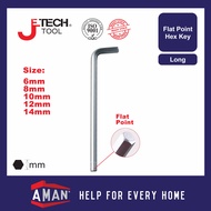 JETECH Allen Key Long Flat Point Chrome CrV Hex Key Hex Flat Hex Ball Hexagon Key Set Hand Tools 6mm