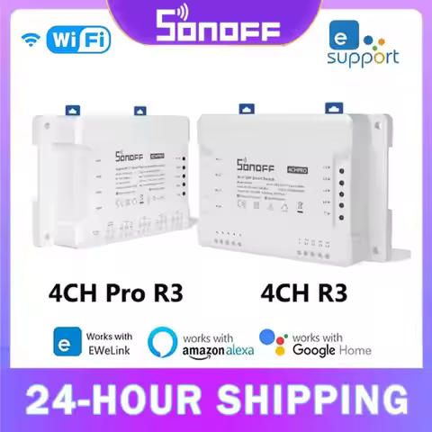 SONOFF 4CH R3/4CH PROR3 WiFi Smart Switch 4 Gang Wireless Switch Countdown Timing Remote Control Hom