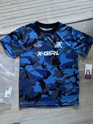 全新 澳洲 日本 x girl 藍色 紋 女裝 Camo 波衫款 Logo 字母 圖案 Graphic Tee T-shirt T恤 Blue 行山 露營 滑雪 Skii Snowboard 潮牌 C