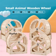 Wooden Wheel with Stand 21/24/26/28cm- Hamster Hedgehog Guinea Pig  Roller Exercise Running Spinner 