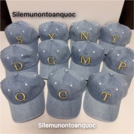 Lace hat embroidered with 18 letters for children 3-8 years old - A B C D G T H K N P L M baseball c