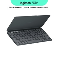 Logitech Keys-To-Go 2 Portable Bluetooth Keyboard Built-in Cover for Windows, Android, Linux, iPad, 