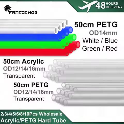 2/3/4/5/6/8/10pcs Wholesale PETG/Acrylic Tube 50CM High Quality Color Transformer Hard Pipe OD12/14/
