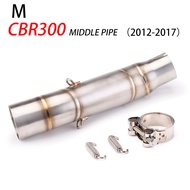 For CBR300 CB300R CB300F CBR300R 2012-2024 Motorcycle Exhaust Middle Link Pipe 51MM Connect Tail Pip