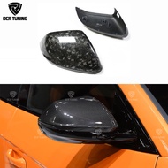 For Lamborghini Urus Audi Q8 SQ8 RSQ8 Real Carbon Fiber RearView replace Mirror Caps With Lane Assit