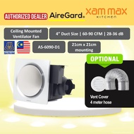 Airegard AS6090 D1 Round - 4" Exhaust Fan Ventilator [Silent Series] Air Ventilation Exhaust Fan XAM
