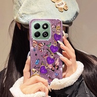 YBD Phone Case For Honor X7D 400 Smart X6S X8C X8B X8 5G X6A X6B X6 Colorful Butterfly IMD Sparkling