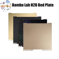 AYellowgod For Bambu Lab H2d Bed Plate 380x380mm PEO PET PEI Sheet Textured Double Sided For Bambu L