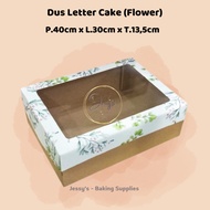 Box Letter Cake Sheet Cake Box Cake Mica 30 x 40 x 13.5 (Flower)
