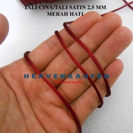 Tali Cina / Tali Satin Cina Merah Hati Maroon Marun Harga Per 10 Meter