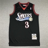[10 styles]NBA jersey Philadelphia 76ers 3# IVERSON retro black basketball jersey OILD