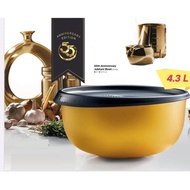 Tupperware Gold 55th Anniversary One Touch Jubilant Bowl 4.3L ( 1 Pc ) Mangkuk Emas Tupperware