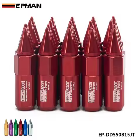 20Pcs Set M14X1.5 Spiked Extended 60MM Aluminum Tuner Lug Nuts Wheels/Rims EP-DD550B15JT