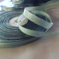 Silver Fabric Ribbon Size 9mm Length 32 Yards
