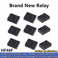 5PCS HF46 HF46F Relay HF46F-05 12 24-HS1 HS1T 5A HF46F-G-5 12 24 -HS1 HS1T 7A Original New 5V 12V 24