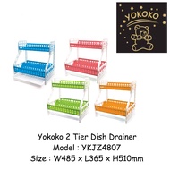 2 Tier Dish Rack with Drainer / Dish Drainer / Rak pinggan Mangkuk - YOKOKO YKJZ4807