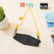 Ataru Strap Masker Chain Smiley - Kuning