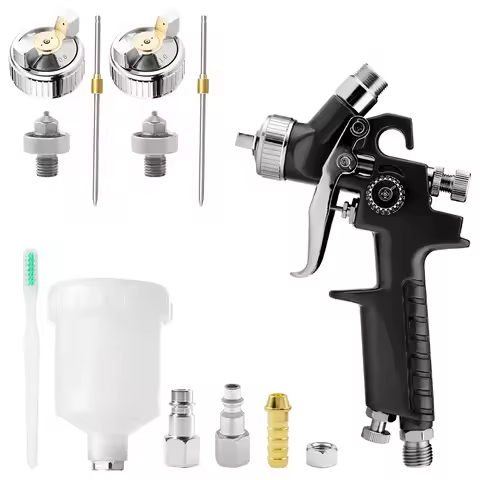 H-2000 HVLP Mini Paint Spray Gun 0.8mm/1.0mm Nozzle Professional Airbrush Spray Gun Automotive Furni