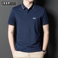 JEEP SPIRIT 1941 ESTD Men's Short Sleeve Polo Shirt 2022 New Summer Thin Simple Casual Lapel T-Shirt