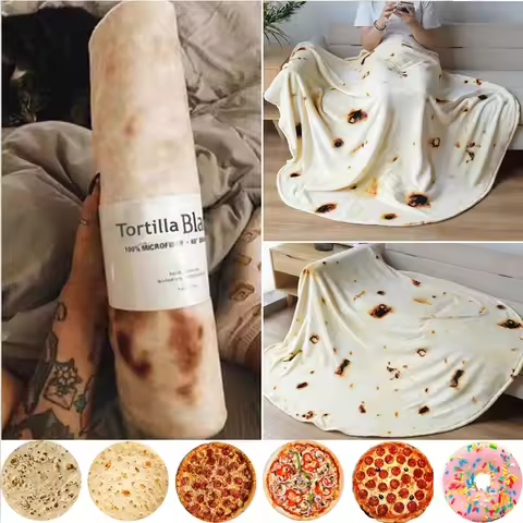WASART Warm flannel tortilla blanket mexican pita throw blanket for bed fluffy velvet fleece ​sofa p