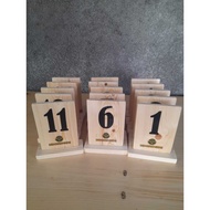 Wooden table numbers