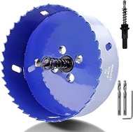 Luomorgo 95mm/3 3/4 inch Hole Saw, 1 1/4 inch Cutting Depth HSS Bi-Metal Hole Cutter for Wood Boards