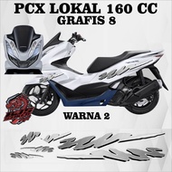Stiker Honda PCX 160 cc lokal Grafis 8 - Stiker Decal Transparan Honda PCX 160 cc lokal Grafis 8