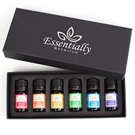 Aromatherapy Essential Oil Sampler Set 100% Pure Undiluted Essential Oils INCLUDES Usage Guide 6/10 Ml Lavender Peppermint Eucalyptus Lemongrass Orange Tea Tree Use in Essential Oil Diffuser