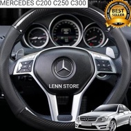 Carbon Steering Wheel Cover for MERCEDES BENZ C200 C250 C300 C350 2011 2012 2013 2014 2015