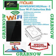 MOWE (MW 238I)30cm - 2 Zone Wi-Fi Induction Hob With Remote monitoring on individual cooking zone/ FREE EXPRESS DELIVERY