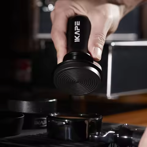IKAPE Coffee Tamper V3, Espresso Tamper with Calibrated Spring Loaded And Titanium PVD Coating Base 