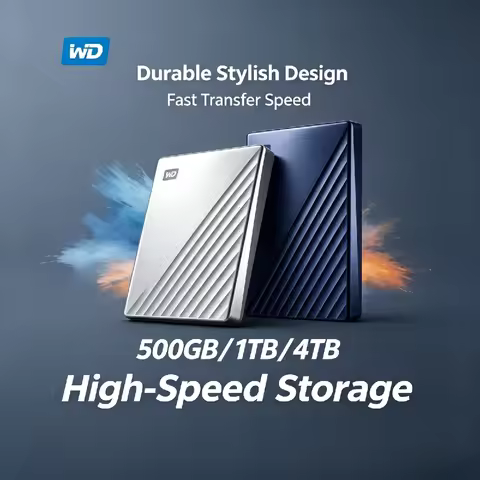 【 Brand+ 】2026 Western Digital WD My Passport Ultra Portable External Hard Drive 1TB 2TB 4TB USB 3.1