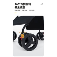 Pet Stroller Dog Stroller Foldable Pet Trolley Easy Installation Foldable and Convenient Dinner Plate Dog Cart