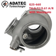 G25 Turbo Exhaust Housing 54/49mm For Garrett Turbocharger G25-660 (A/R 0.72/0.61 Doul V Band) Stand
