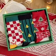 Set Of 3 Pairs Of Christmas Gift Box Socks