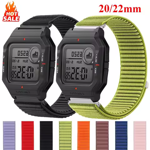 22mm 20mm Weave Nylon Loop For Amazfit Neo/Active 2/Bip 6 5 3/GTR 4/GTS 4 3 2 Mini/Balance 2/Cheetah