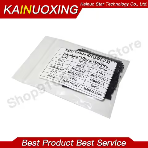 Transistor Assorted Kit (SOT-23) 18kinds*10pcs=180pcs 2N2222 S9013 S9014 S9015 S9018 S8050 S8550 555