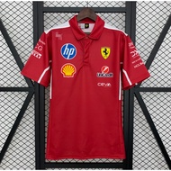 2025 F1 Team Ferrari Red Polo Shirt Formula One Racing Suit Shirt 1:1