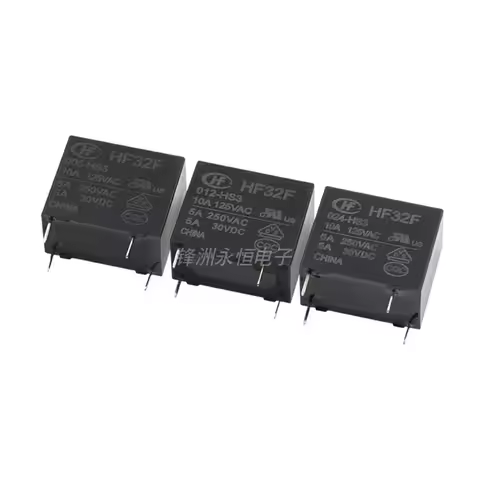 5PCS/Lot Power Relays HF32F JZC-32F-005 009 012 024-HS3 5A 250VAC 4PIN