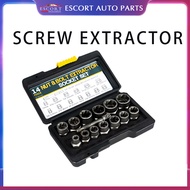 14PCS Impact Nut and Bolt Extractor Socket Set Damage Rust Screw Bolt Nut Remover Tools with 3/8-inc