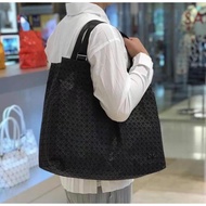 Japanese Men Women Same Style Issey Miyake Shoulder Bag Super Large Capacity Silicone Tote Bag Diamond Commuter Shopping Bag Handbag