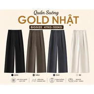 VIP8(DC) HIGH QUALITY Straight Leg Pants (Japanese GOLD Fabric). SOFT COOL. Bigsz stretch elastic wa