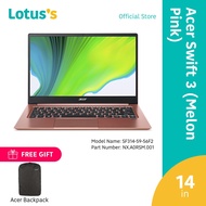Acer Swift 3 SF314-59-56F2 14 inch FHD Laptop Melon Pink (i5-1135G7, 8GB, 512GB SSD, Intel, W10, HS)